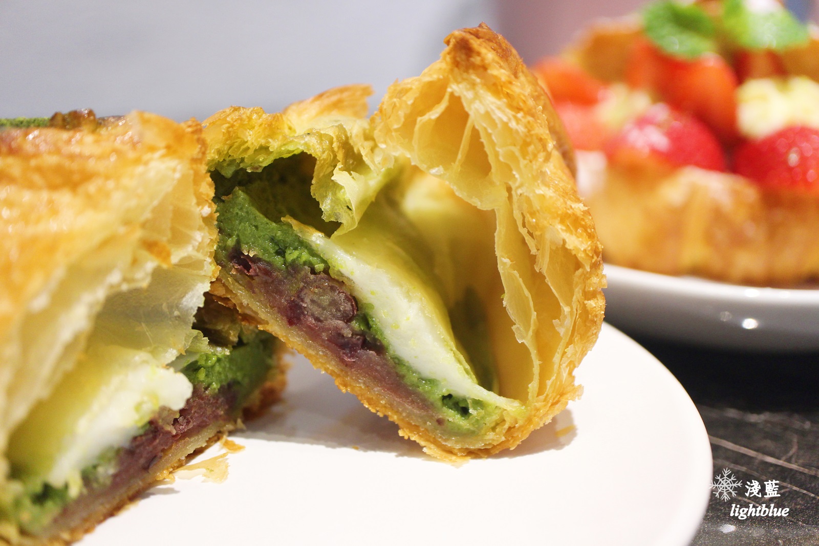 [ 大安站美食 ] 淺藍 × 法式修頌．可頌專賣店～滿滿草莓可頌、抹茶修頌