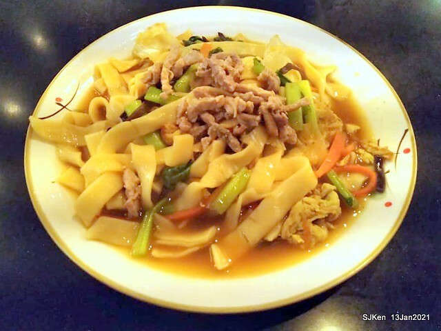 Chinese fried egg noodle「四海木須麵」, Taipei, Taiwan, SJKen, Jan 13, 2021.