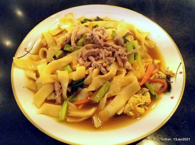 Chinese fried egg noodle「四海木須麵」, Taipei, Taiwan, SJKen, Jan 13, 2021.