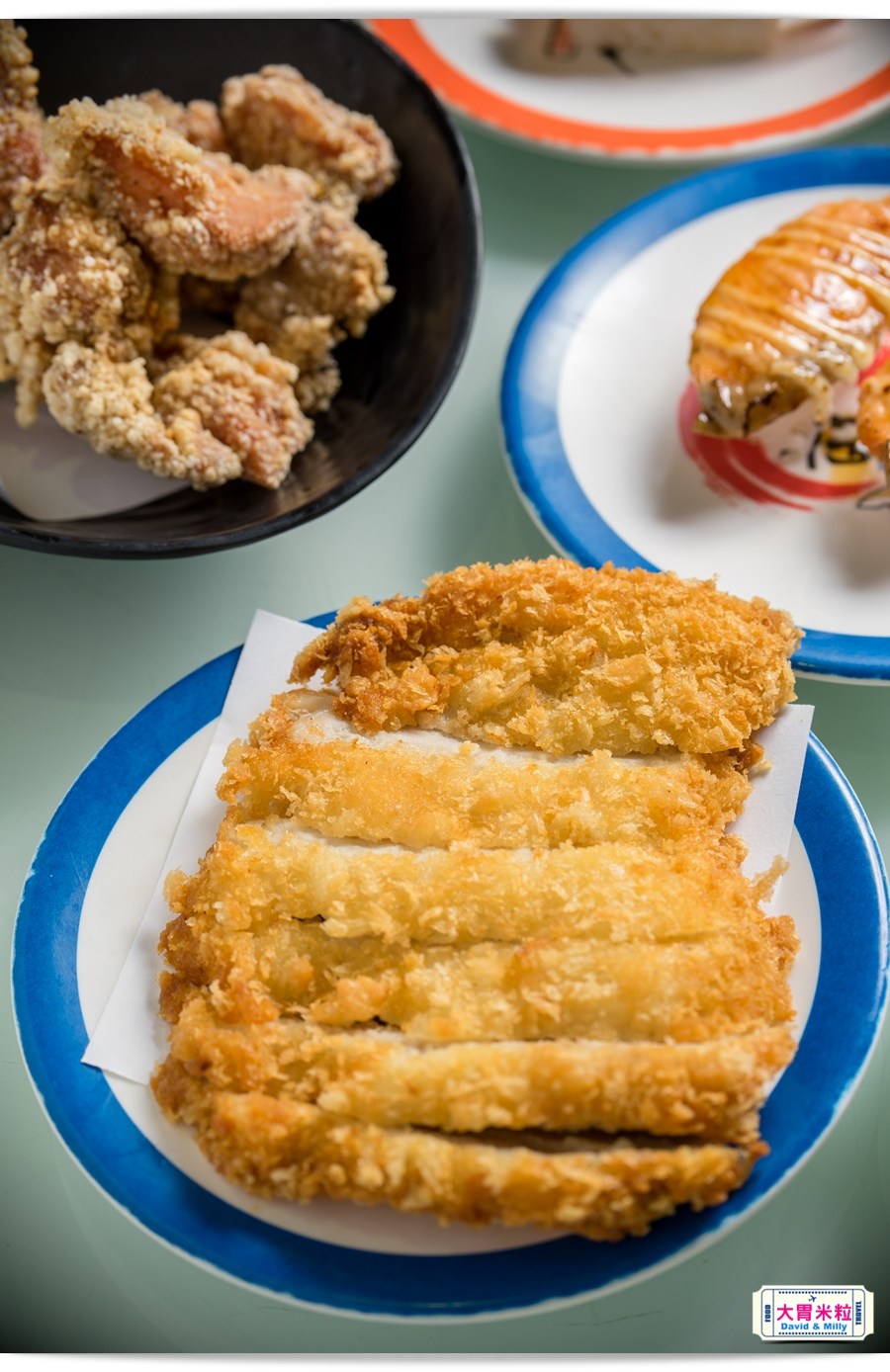 新幹線列車,現點現做直達桌邊,高雄左營,御壽司,迴轉壽司每盤30元起,享受握壽司.丼飯.壽喜燒,天婦羅,這裡通通有 - 大胃米粒 DAVID & MILLY