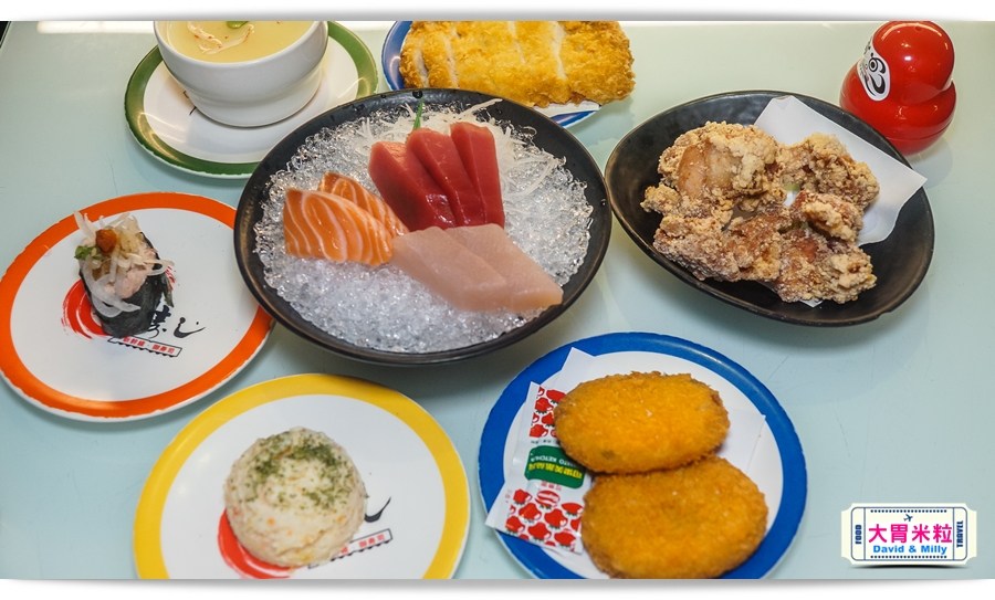 新幹線列車,現點現做直達桌邊,高雄左營,御壽司,迴轉壽司每盤30元起,享受握壽司.丼飯.壽喜燒,天婦羅,這裡通通有 - 大胃米粒 DAVID & MILLY