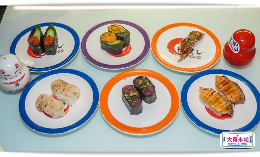 新幹線列車,現點現做直達桌邊,高雄左營,御壽司,迴轉壽司每盤30元起,享受握壽司.丼飯.壽喜燒,天婦羅,這裡通通有 - 大胃米粒 DAVID & MILLY