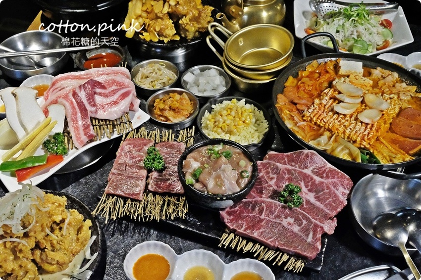 台中中科排隊燒肉店樓上也有好料韓式燒肉！拉拉廚房燒肉套餐搭配部隊鍋、石鍋拌飯超彭派！
