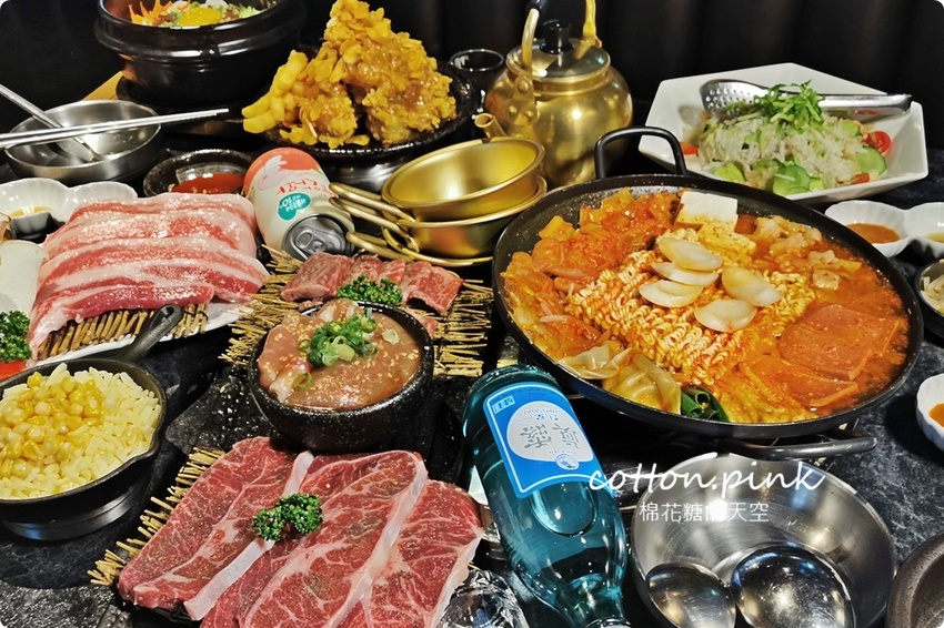 台中中科排隊燒肉店樓上也有好料韓式燒肉！拉拉廚房燒肉套餐搭配部隊鍋、石鍋拌飯超彭派！