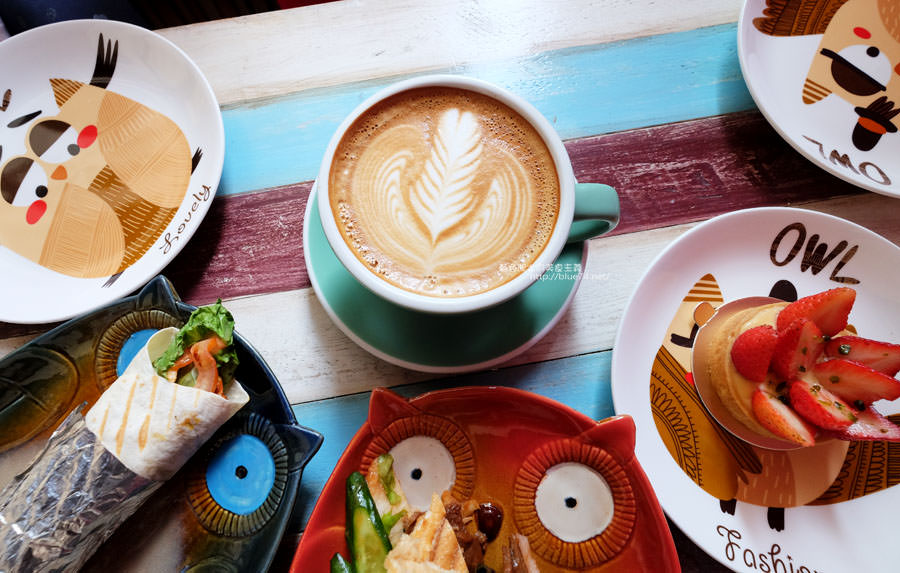 台中南屯│力芽咖啡Coffeeeah-南屯隱藏大大的親子空間.貓頭鷹元素無所不在 - 藍色起士的美食主義