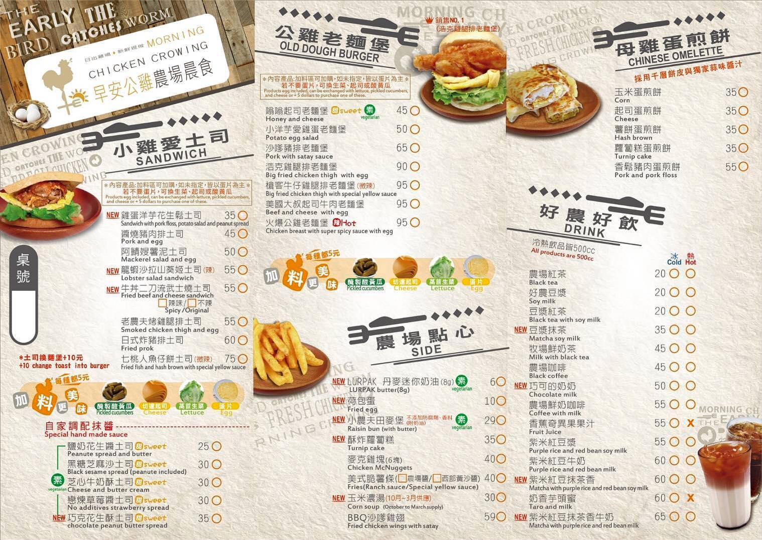 新竹早餐推薦｜早安公雞農場晨食！新竹東南街櫻花步道附近，霸氣又美味的槍客牛仔雞腿排老麵堡