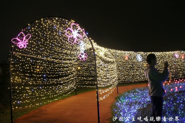 板橋蝴蝶公園：板橋景點/夜景『蝴蝶公園』9萬隻風車/光雕蝴蝶地景/IG打卡熱點/江子翠橫移門