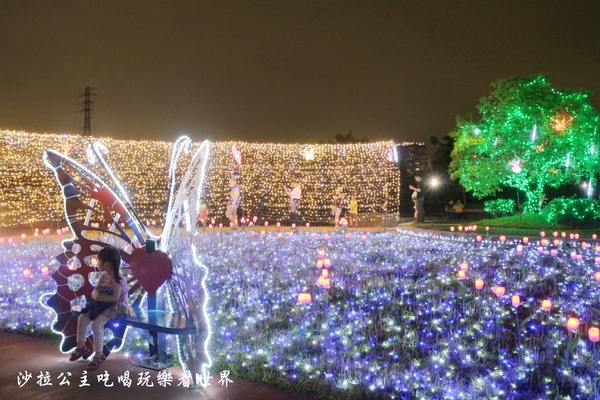 板橋蝴蝶公園：板橋景點/夜景『蝴蝶公園』9萬隻風車/光雕蝴蝶地景/IG打卡熱點/江子翠橫移門