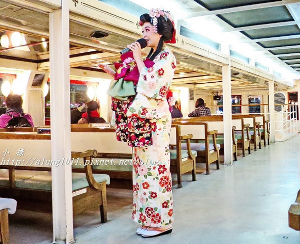 隅田川水上巴士：夜櫻船。隅田川。振袖舞孃..