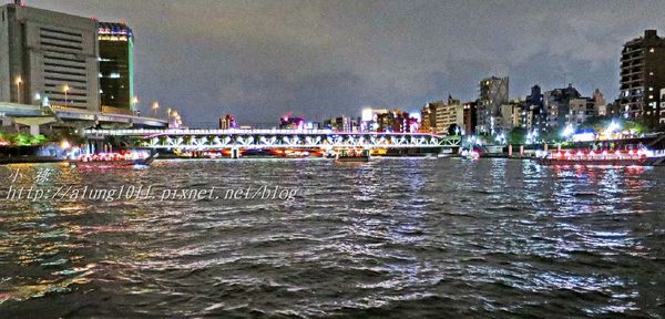 隅田川水上巴士：夜櫻船。隅田川。振袖舞孃..