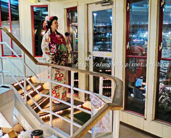 隅田川水上巴士：夜櫻船。隅田川。振袖舞孃..