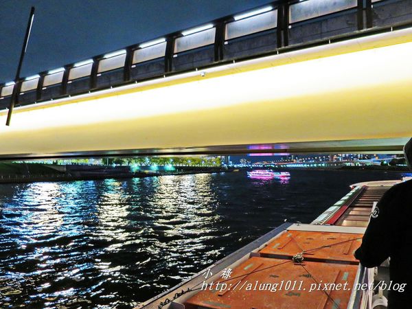 隅田川水上巴士：夜櫻船。隅田川。振袖舞孃..