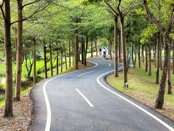 潭雅神綠園道:【台中潭雅景點】潭雅神綠園道~自行車專用道S彎道4K+900 波浪道5K+100處擁有不同視野