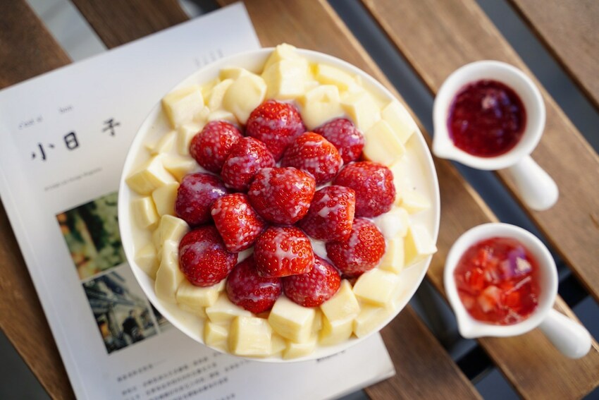 【好豆堂商號】台中豆花冰品店推薦，冬季限定「草莓牛奶豆乳冰」強勢回歸！必加點手工草莓凍～ - 阿華田的美食日記