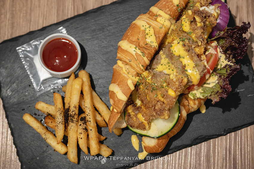 台中．大里 | WPAPA Teppanyaki Brunch 早午餐鐵板料理 | 躲在市場旁的超人氣餐廳，融入高檔法式創意的精緻