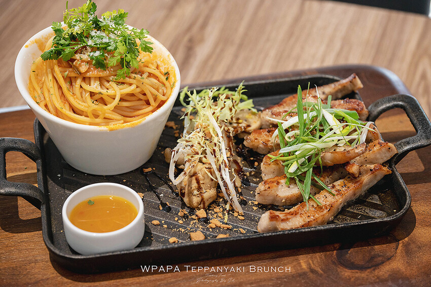 台中．大里 | WPAPA Teppanyaki Brunch 早午餐鐵板料理 | 躲在市場旁的超人氣餐廳，融入高檔法式創意的精緻