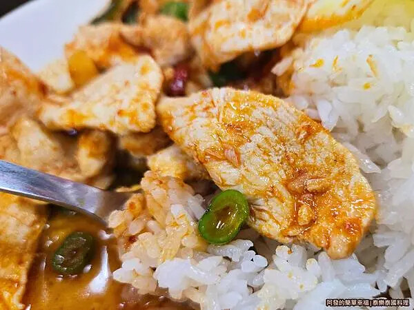 泰樂泰國料理12-紅咖哩炒雞肉飯特寫.jpg