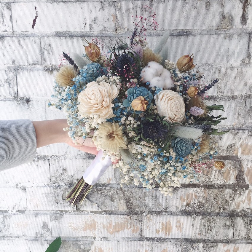 永生花捧花,新娘捧花永生花