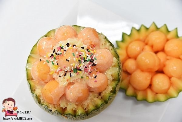 桃園龍潭美食-灰熊QQ-哈密瓜恐龍蛋太吸晴啦，夏日冰品開始大作戰 @民宿女王芽月-美食.旅遊.全台趴趴走