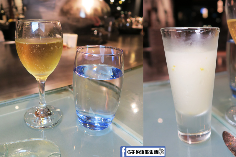 夏慕尼鐵板燒南昌店 1314情人套餐 香檳.水.檸檬sorbet