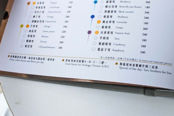 【台南美食】彩虹雪雪花冰甜品屋-全台首創!36種口味天然水果雪花冰