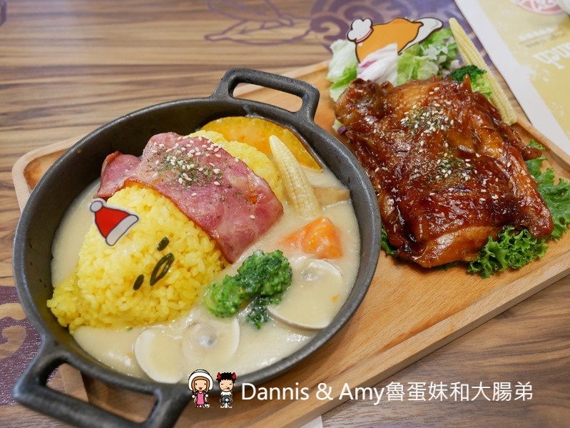 《台中主題餐廳推薦》蛋黃哥五星主廚餐廳台中旗艦店。期間限定聖誕大餐超好吃,環境好好拍還有兩層樓高旋轉溜滑梯可以玩︱親子友善餐廳聚餐首選（影片）