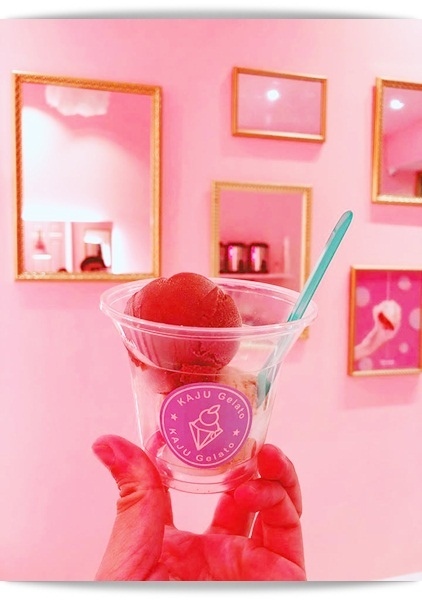 少女系冰店「kaju gelato義式手工冰淇淋」好夢幻 ♡