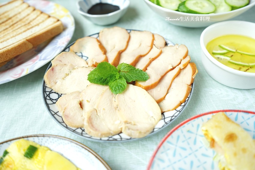 在家吃早午餐-台畜香燻雞胸肉-胡桃木-迷迭香