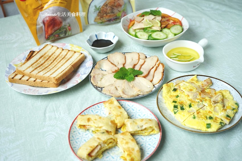 在家吃早午餐-台畜香燻雞胸肉-胡桃木-迷迭香