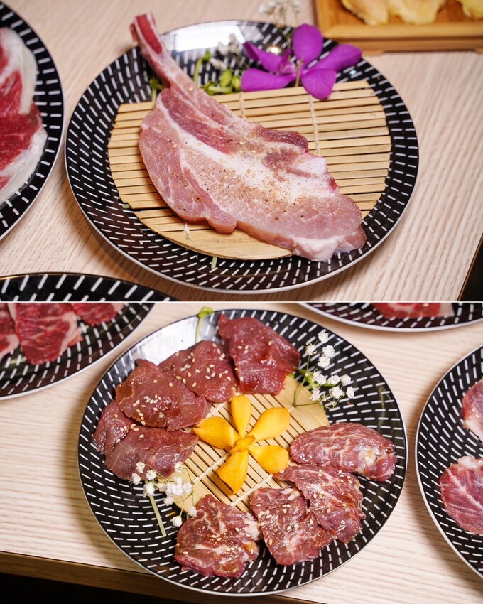 【燒肉道】全台第一間軌道送餐燒肉吃到飽,還有熱呼呼的火鍋可以享用,火烤兩吃一次滿足!直上最高價位,就享高達70種食材無限供應! - 阿華田的美食日記