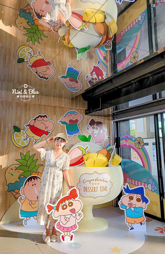 蠟筆小新甜點世界大冒險 最終站在台中火車站，露屁股怪獸來襲，春日部防衛隊集合 @Nini and Blue  玩樂食記