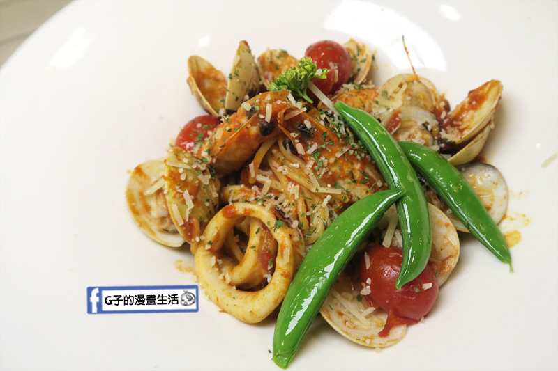 豐宇親子寵物友善餐廳 番茄海鮮義大利麵 