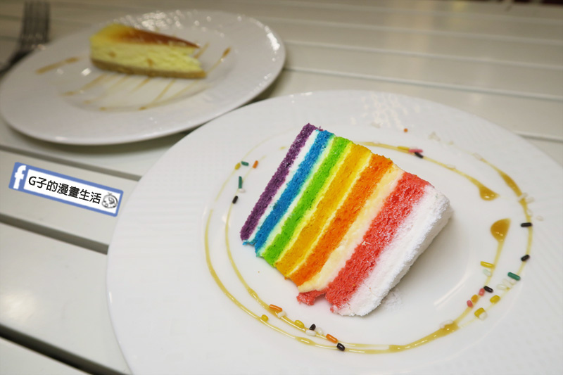 豐宇親子寵物友善餐廳 飯後甜點 彩虹蛋糕