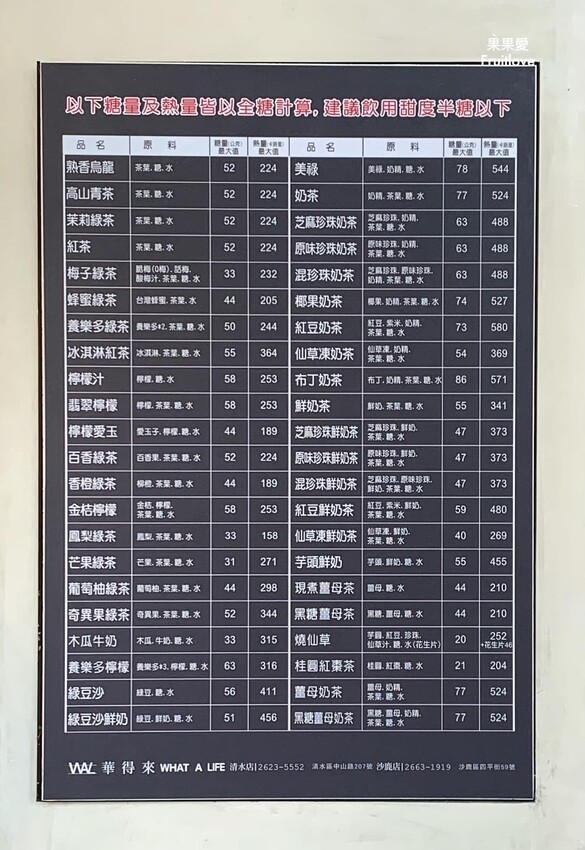 華得來(清水店)⟩清水在地人激推的飲料店，真材實料，一喝就愛上了 @果果愛Fruitlove