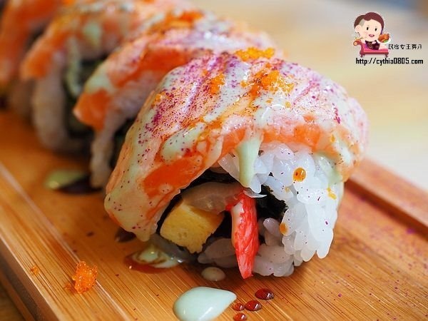 桃園巷弄美食-輕.壽司-8貫創意壽司只賣你80元，輕爽好吃一定要預約 @民宿女王芽月-美食.旅遊.全台趴趴走