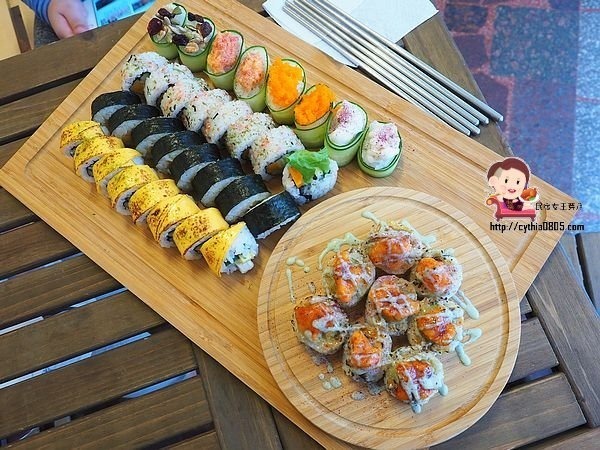 桃園巷弄美食-輕.壽司-8貫創意壽司只賣你80元，輕爽好吃一定要預約 @民宿女王芽月-美食.旅遊.全台趴趴走
