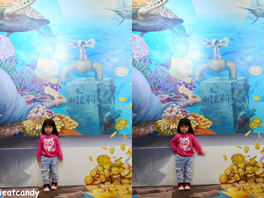 彰化新景點！整面3D彩繪牆，戲水池、白沙遊戲區，一枚硬幣可以玩半天。