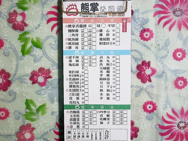 熊掌香雞排鹹酥雞:熊掌香雞排-台中西區炸物 躲在巷子裡的特色炸物店 不只販售炸物還有補運問事等服務 每日還有一位有緣人能得到竹林觀音詩句