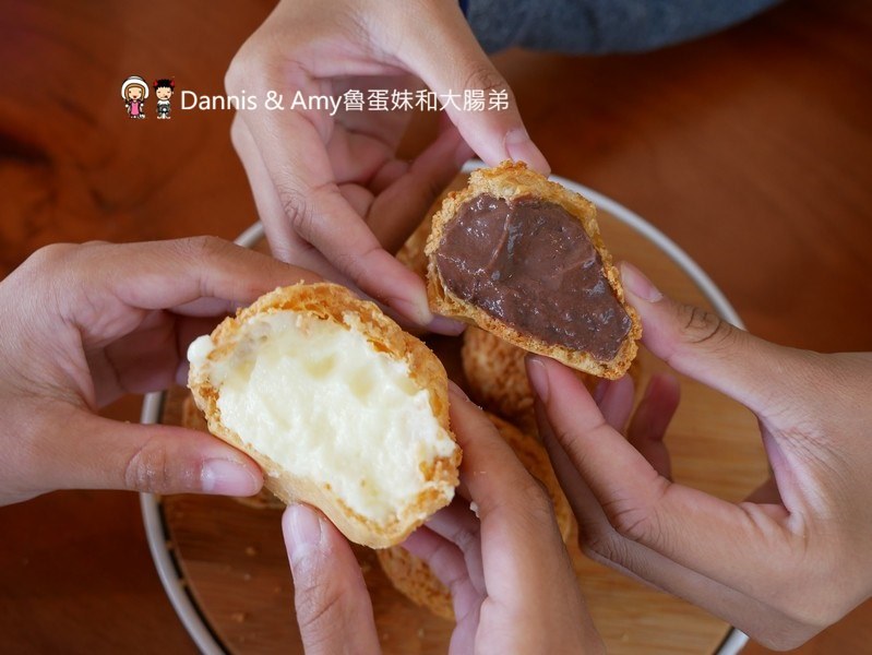 《新竹新豐下午茶推薦》豐蛋糕咖啡烘焙館下午茶推薦。平價美食爆漿NG泡芙只要10元銅板價好便宜。健康米布丁大人小孩都愛。內用黑咖啡免費喝︱明新科技大學附近(影片)