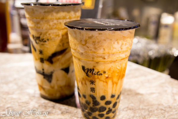 米塔黑糖飲品專賣(桃園統領店)：桃園統領B1必喝的手搖飲-米塔黑糖珍珠鮮奶