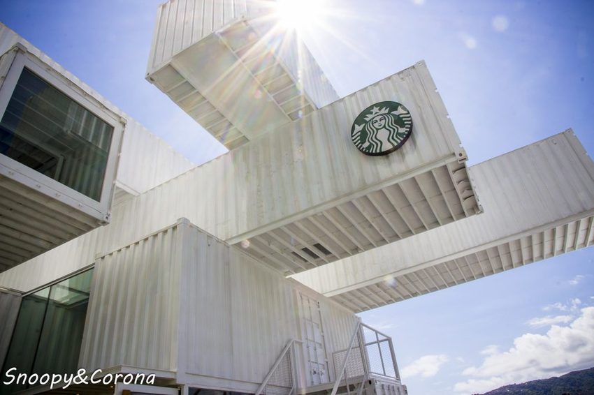 【吃喝．花蓮】星巴克洄瀾門市～亞洲首間貨櫃屋門市，日本知名建築設計師隈研吾設計