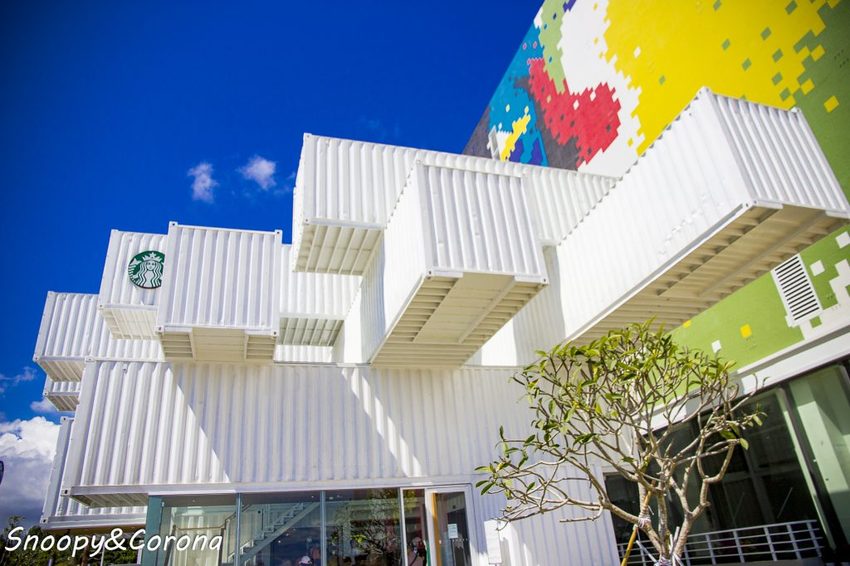 【吃喝．花蓮】星巴克洄瀾門市～亞洲首間貨櫃屋門市，日本知名建築設計師隈研吾設計