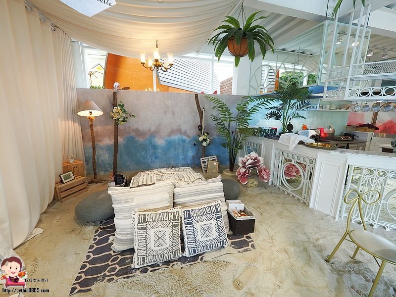 桃園平鎮美食-Amour373cafe 阿沐373-把沙灘搬進咖啡廳裡，餐點精緻好吃有用心  (邀約) @民宿女王芽月-美食.旅遊.全台趴趴走