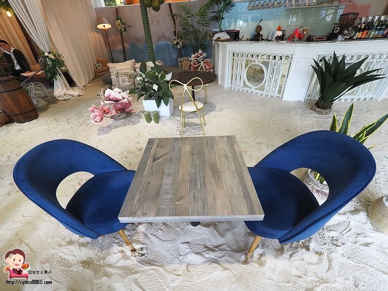 桃園平鎮美食-Amour373cafe 阿沐373-把沙灘搬進咖啡廳裡，餐點精緻好吃有用心  (邀約) @民宿女王芽月-美食.旅遊.全台趴趴走