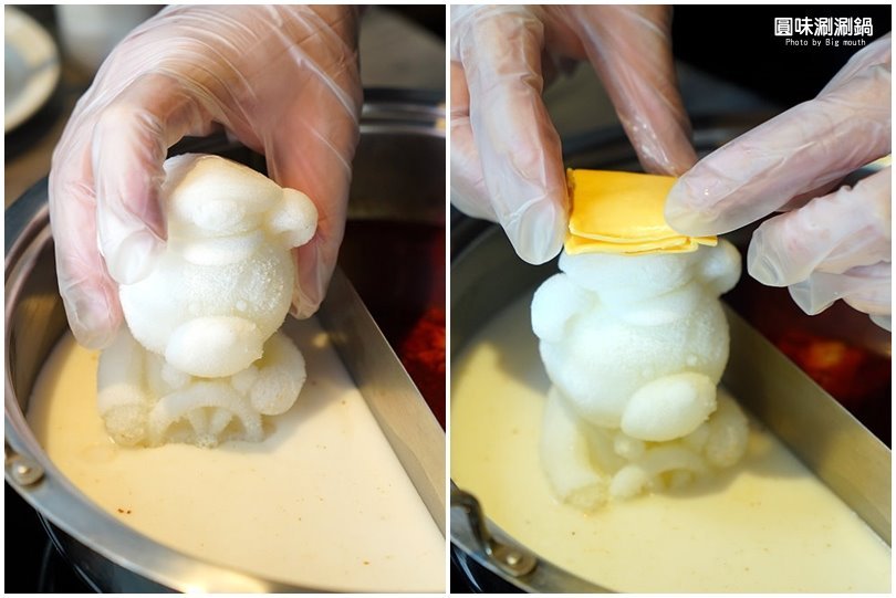 【台北火鍋】超可愛小熊泡湯! 圓味涮涮鍋．大份量肉盤、大貝里斯龍蝦，必點美味!