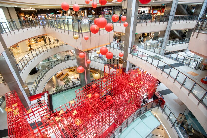 2022新春賀歲最好逛『大江購物中心』,虎力全開送鈔大,桃園青埔美食最齊全,全年免費停車!