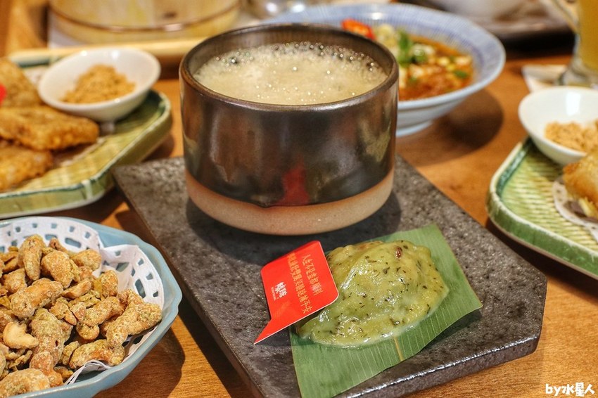 熱青草茶+四季春+杏仁凍