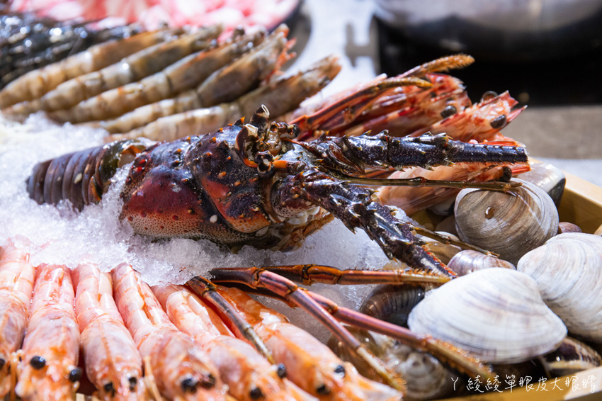 新竹竹北火鍋推薦上官木桶鍋！霸氣浮誇的甜蜜痛風海鮮船，堆得跟小火山一樣的肉盤！現撈波士頓龍蝦等你吃