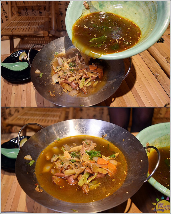 蘇氏香鍋：台中首見四川干鍋平價小吃。蘇氏香鍋。 四川麻辣老油爆炒銅板價鍋料