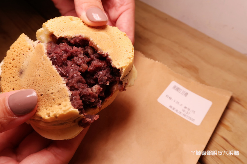 新竹紅豆餅推薦!青畑九號豆製所,餡料滿到快炸出來的車輪餅!竹北下午茶外送首選